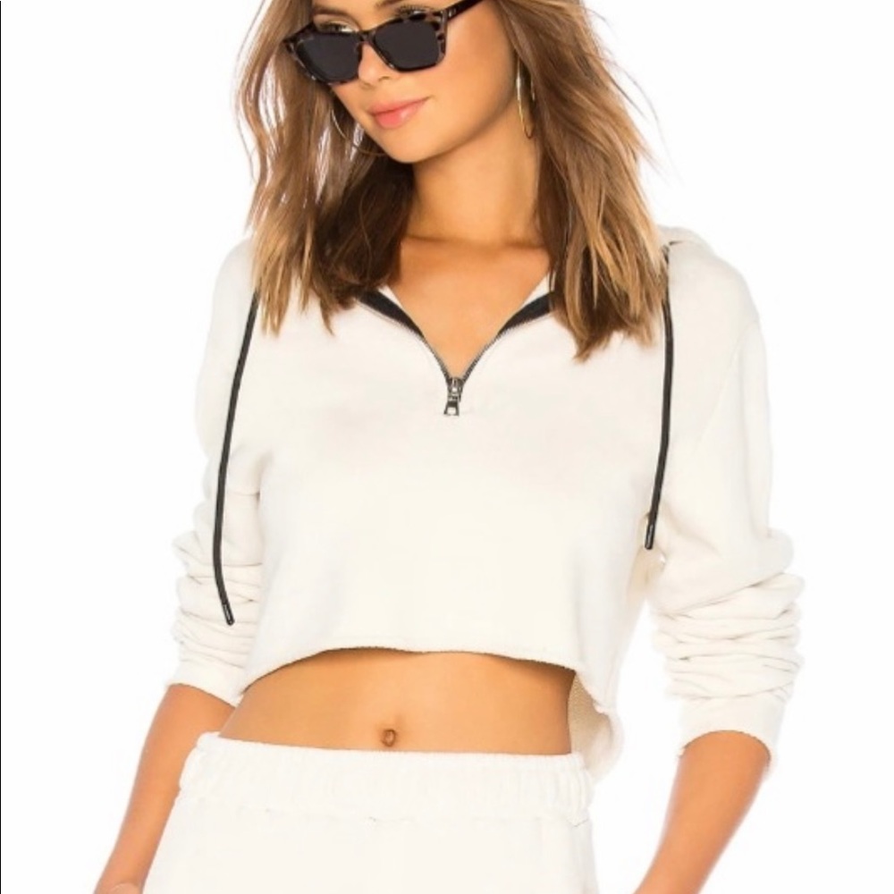 Cotton Citizen Brooklyn crop zip hoodie